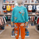 Conjunto infantil Paw Patrol | Modelo turquesa con naranja para niños