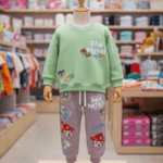Conjunto Paw Patrol para niños color verde con morado
