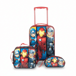 Pack Escolar Premium Avengers: Mochila con Ruedas, Lonchera y Cartuchera