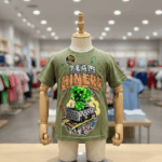 Polo Minecraft para Niños - Color Verde Creeper