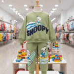 Conjunto Snoopy Color Verde para Niños – Ropa Infantil Cómoda y Divertida