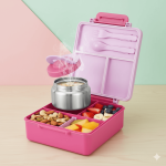 Lunch Box con Termo de Comida Rosado para Niños | La Mirilla Kids