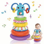 Torre Apilable Montessori Bebé - Coordinación Ojo-Mano y Libre de BPA