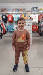 Conjunto Rey León Color Ladrillo para Niños – Ropa Infantil Divertida y Cómoda