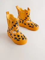 Botas de agua Yellow Leopard Print