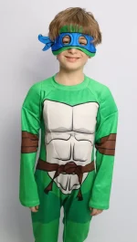 Disfraz Tortuga Ninja Leonardo para niños – Color azul - Imagen 3