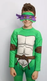Disfraz Tortuga Ninja Donatello para niños – Color morado - Imagen 3