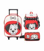 Pack Escolar Maleta Lonchera y Cartuchera 101 Dálmatas PREMIUM - 3 Piezas