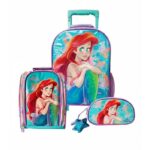 Pack Escolar Maleta Ariel Disney La Sirenita PREMIUM - 3 Piezas