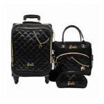 Pack Escolar Maleta Lonchera y Cartuchera Barbie Black PREMIUM - 3 Piezas