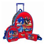 Pack Escolar Maleta Scool Ranger 3D Grande Sonic vs Shadow - 3 Piezas