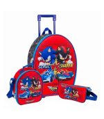 Pack Escolar Maleta Scool Ranger 3D Grande Sonic vs Shadow - 3 Piezas