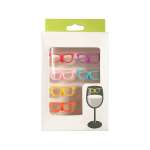 Mini marcadores de vasos diseño Gafas