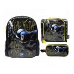 Pack Escolar Mochila Lonchera y Cartuchera Batman PREMIUM - 3 Piezas