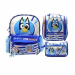 Pack Escolar Mochila Lonchera y Cartuchera Bluey Azul PREMIUM - 3 Piezas