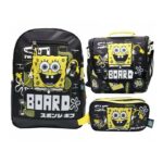Pack Escolar Mochila Lonchera y Cartuchera Bob Esponja PREMIUM - 3 Piezas