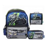 Pack Escolar Mochila Lonchera y Cartuchera Mochila Hot Wheels PREMIUM - 3 Piezas