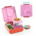 OmieBox Rosada - Lonchera térmica y compartimentos bento