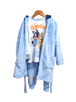 Pack Sleeping Bluey: Bata Felpa y Conjunto de Pijama para Niños - Imagen 6