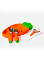 Plato y Cubiertos para Bebé tipo Zanahoria - Imagen 2