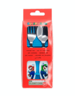Set de Cubiertos Metálicos Mario Bros
