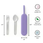 OmieBox UP Pod Set de Cubiertos de Acero Inoxidable - Morado - Imagen 7