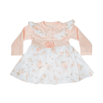 Vestido para Bebé Flores Naranja - Imagen 2