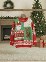 Chompa Navideña Familiar Papá Noel y Renito – Para Niños y Adultos - Imagen 6