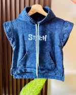 Chaleco Stitch Skate para niños en franela jaspeada – Edición limitada