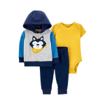 Conjunto de 3 Piezas Azul Zorrito
