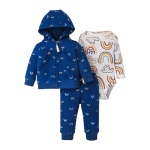Conjunto de 3 piezas Bebé Azul Nubes