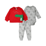 Conjunto de 3 Piezas  Rojo Cocodrilo