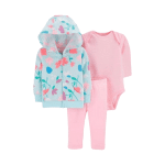 Conjunto de 3 Piezas Niña Flores