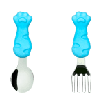 Cubiertos de Silicona Gato Celeste