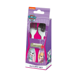 Set de Cubiertos Metálicos Paw Patrol Rosado