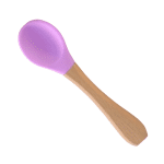 Cuchara de Silicona y Bambú lila
