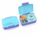 Lonchera con termo de comida tipo Omiebox Up celeste