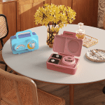 Lonchera con termo de comida para niños rosado tipo Omiebox Up - Imagen 2