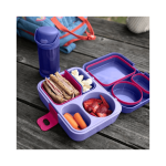 Lonchera Modular Thermos Lila para Niñas: Organizador Escolar Libre de BPA - Imagen 3