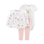 Conjunto de 3 piezas Bebé Blanco