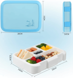 Lunch Box Bento 5 Divisiones Celeste para Niños | La Mirilla Kids - Imagen 2