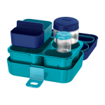 Lonchera Modular Thermos Azul para Niños: Organizador de Alimentos Libre de BPA