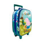 Pack Escolar Nido George Pig Premium: Mochila con Ruedas, Lonchera y Cartuchera - Imagen 3