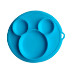 Plato de silicona Mickey celeste