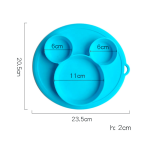 Plato de silicona Mickey celeste - Imagen 3