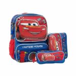 Mochila de Cars Rayo McQueen: Pack Escolar Premium 3 en 1 de Espalda