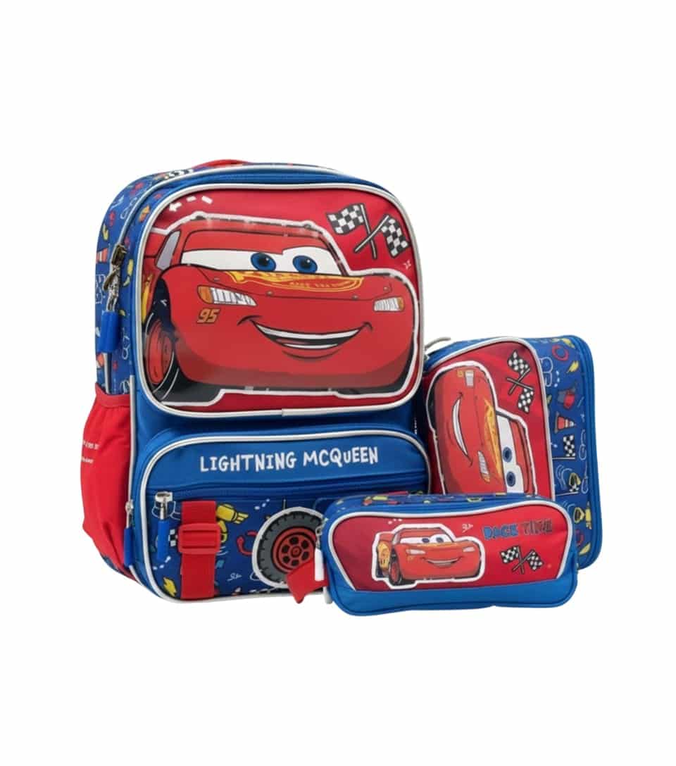 mochila-de-cars-para-ninos-premium-rayo-mcqueen-peru.jpg Mochila de Cars Rayo McQueen: Pack Escolar Premium 3 en 1 de Espalda - Imagen 1