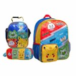 Mochila de Pokémon Original: Pack Escolar Premium de Pikachu y Amigos 3 en 1