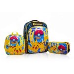 Mochila de Pokémon Original: Pack Escolar Premium con Pikachu y Amigos 3 en 1