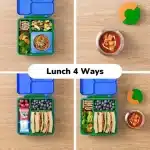 OmieBox Lonchera Térmica Bento para Niños - Azul / Verde - Imagen 4